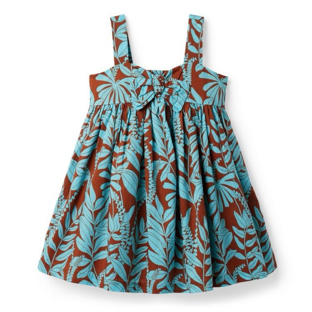 Janie And Jack TROPICAL KNOTTED BOW SUNDRESS